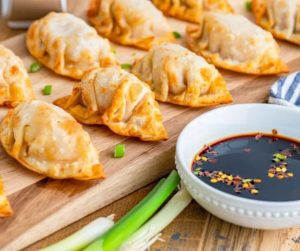 Air Fryer Ginger Pork Pot Stickers