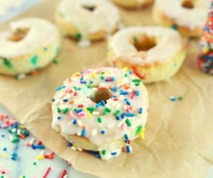 Air Fryer Easy Funfetti Cake Mix Donuts