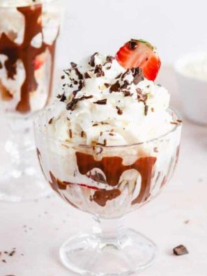 Air Fryer Blondie Brownie Cheesecake Sundae