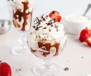 Air Fryer Blondie Brownie Cheesecake Sundae