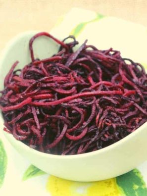 Air Fryer Roasted Spiralized Beets