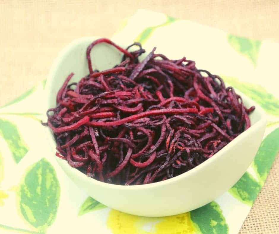 Air Fryer Roasted Spiralized Beets