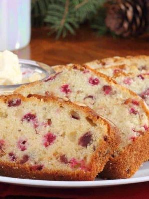 Air Fryer Cranberry Bread With Orange Glaze