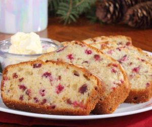 Air Fryer Cranberry Bread With Orange Glaze