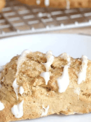 Air Fryer Glazed Pumpkin Scones