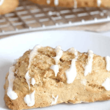 Air Fryer Glazed Pumpkin Scones