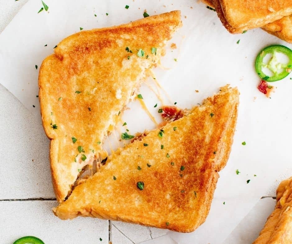 Air Fryer Jalapeño Popper Grilled Cheese