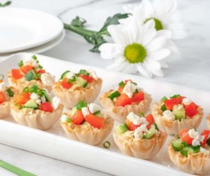 Air Fryer Hummus Phyllo Cups