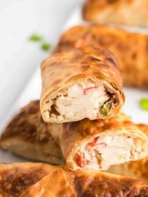 Air Fryer Crab Rangoon Egg Rolls