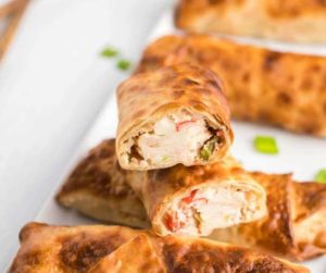 Air Fryer Crab Rangoon Egg Rolls