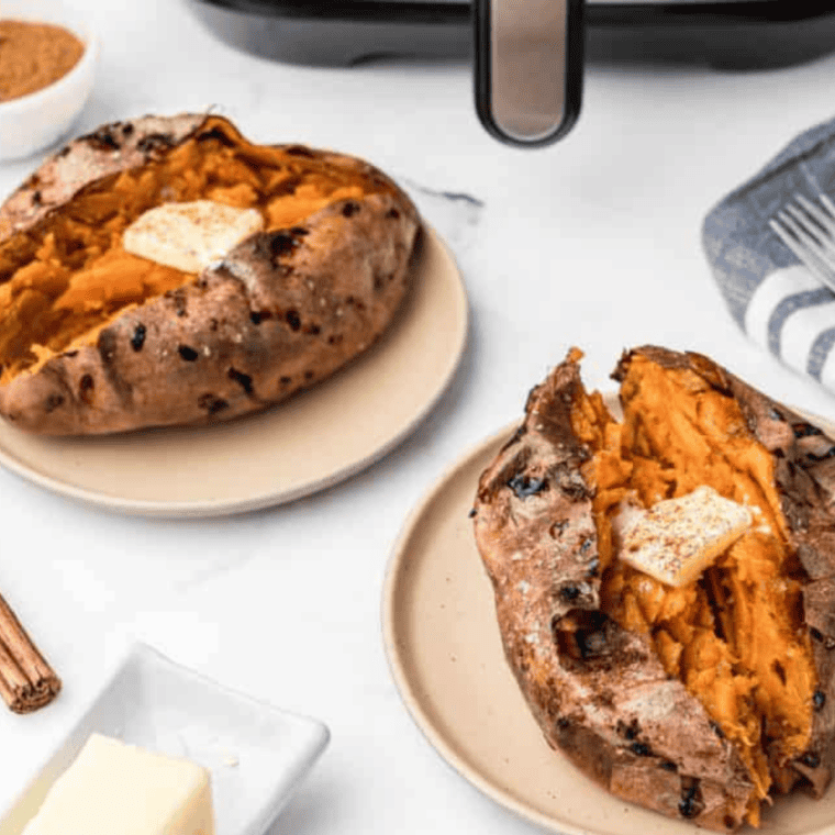 Air Fryer Weight Watchers Sweet Potatoes, crispy on the outside, tender on the inside.