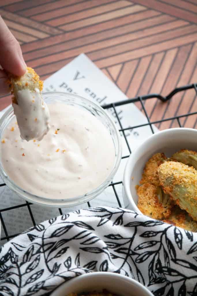 Crispy Air Fried Artichoke Hearts