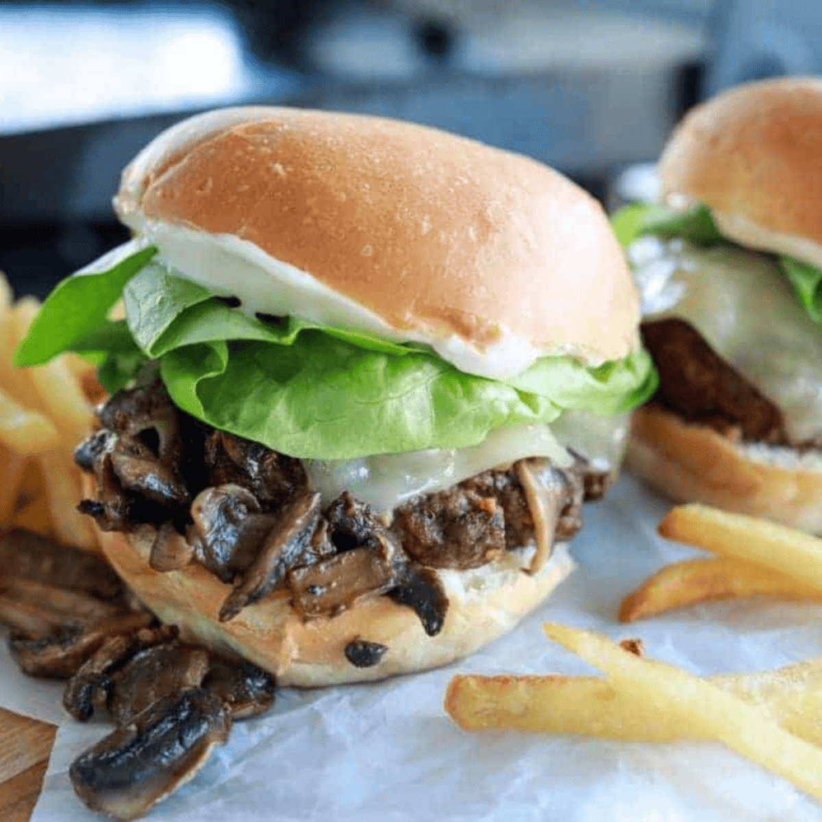 Blackstone Mushroom Swiss Smash Burgers