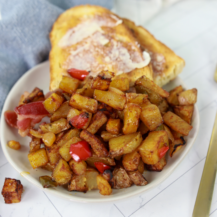 air fryer breakfast potatoes crispy edges soft centers in basket