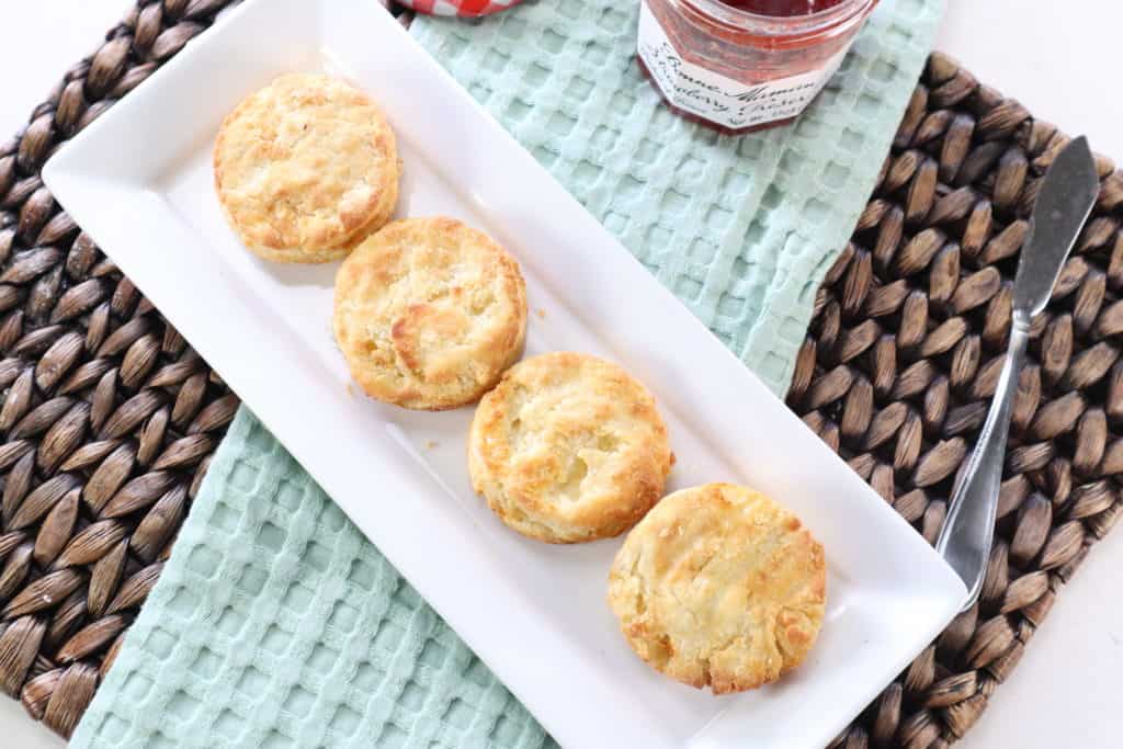 Homemade Copycat McDonald’s Biscuits, light and fluffy, made in the air fryer.
