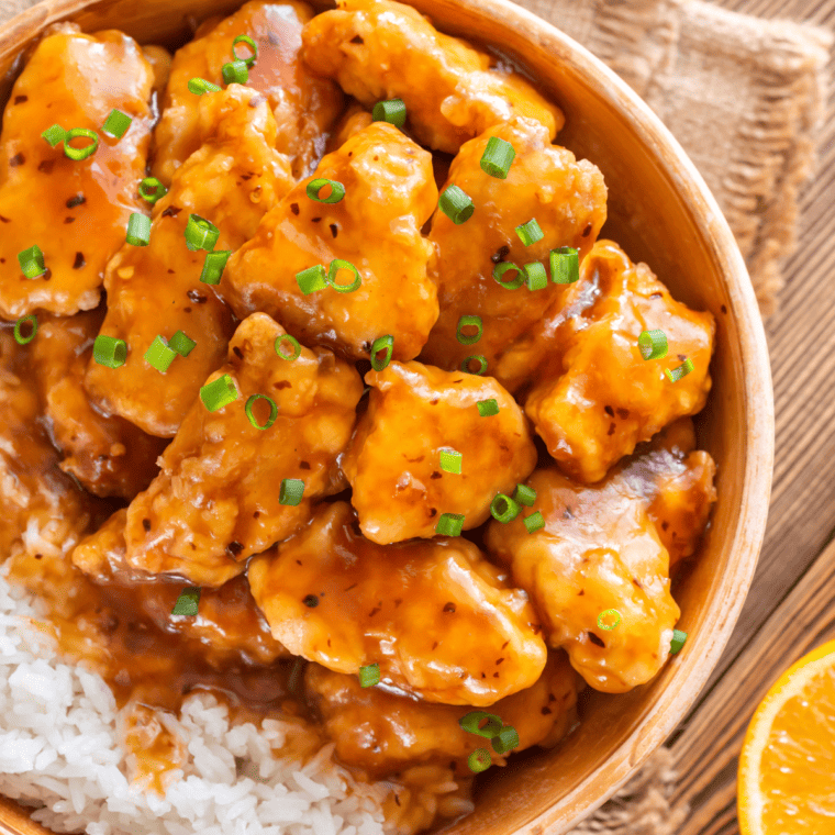 Air Fryer Frozen Orange Chicken