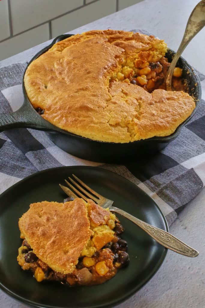 Air Fryer Chili Cobbler