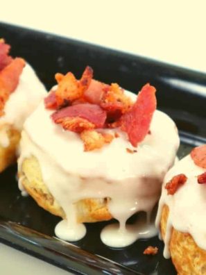 Air Fryer Bacon Salted Caramel Donuts