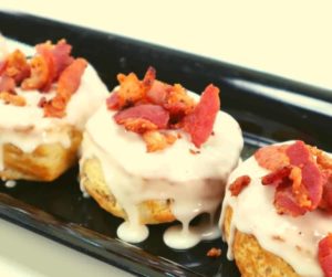 Air Fryer Bacon Salted Caramel Donuts