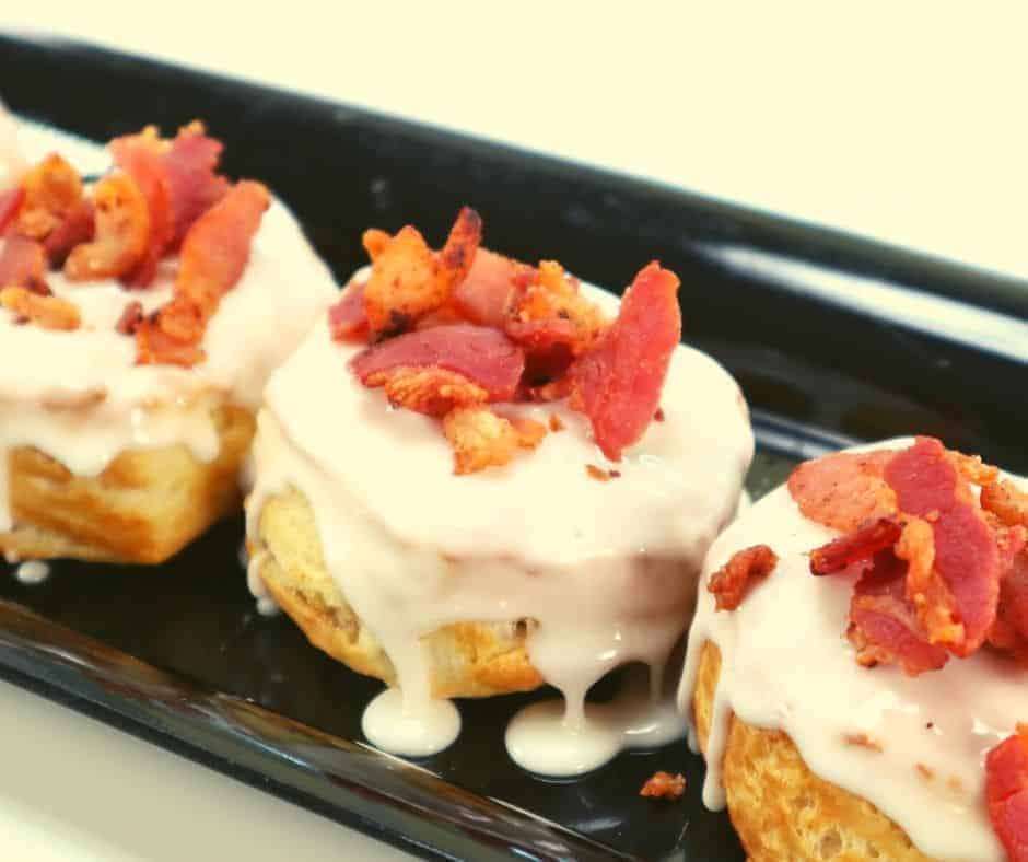 Air Fryer Bacon Salted Caramel Donuts