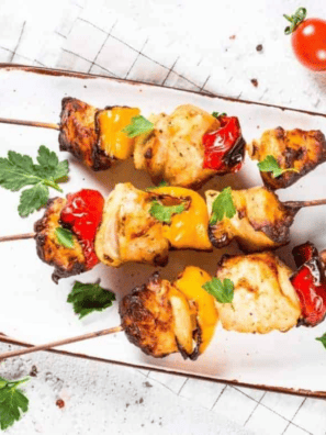 Air Fryer Buffalo Chicken Kebabs
