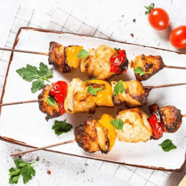 Air Fryer Buffalo Chicken Kebabs