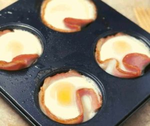 Air Fryer Canadian Bacon Egg Cups (KETO Friendly)
