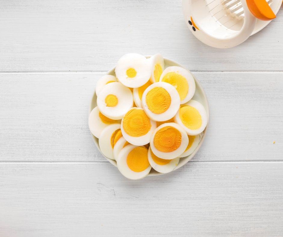 Air Fryer Hard Boiled Eggs in Bowl