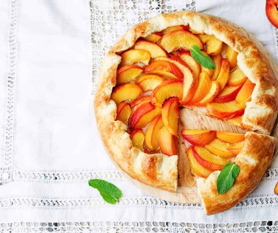 Air Fryer Peach Crostata