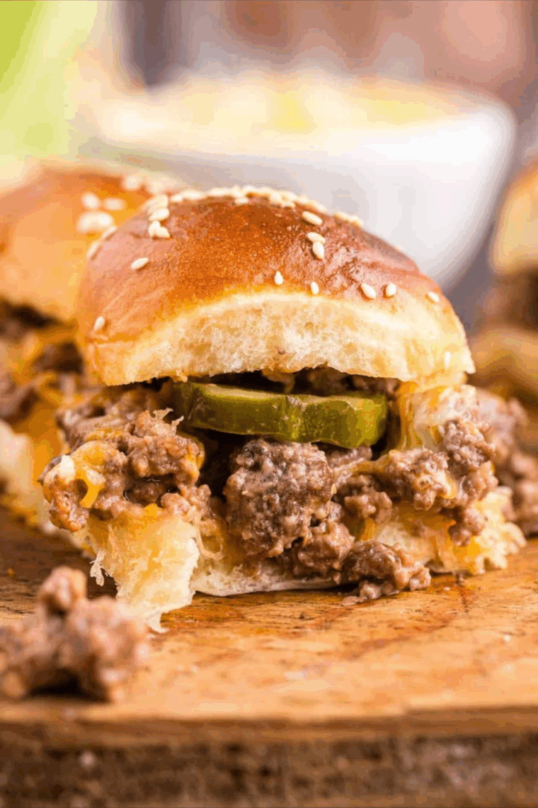 Air Fryer Loose Meat Sandwiches with juicy ground beef and soft buns, served on a plate.