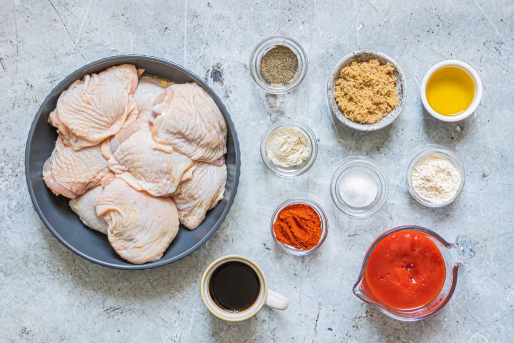 Ingredients Needed For Air Fryer BBQ Chicken Thighs