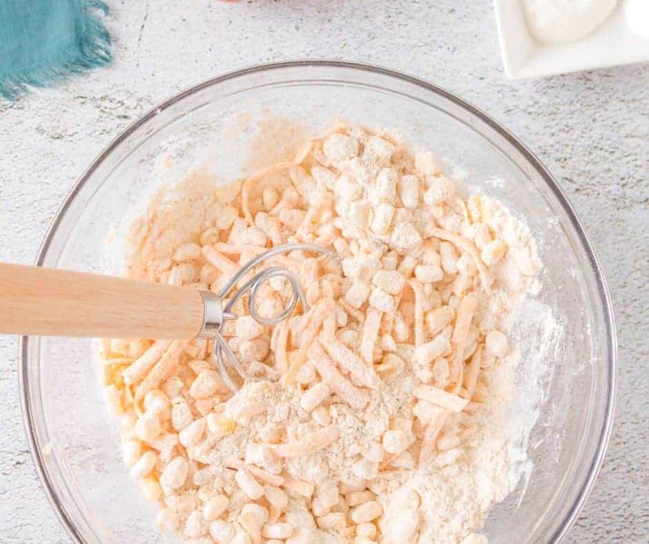 Corn Fritter Mixture in Bowl
