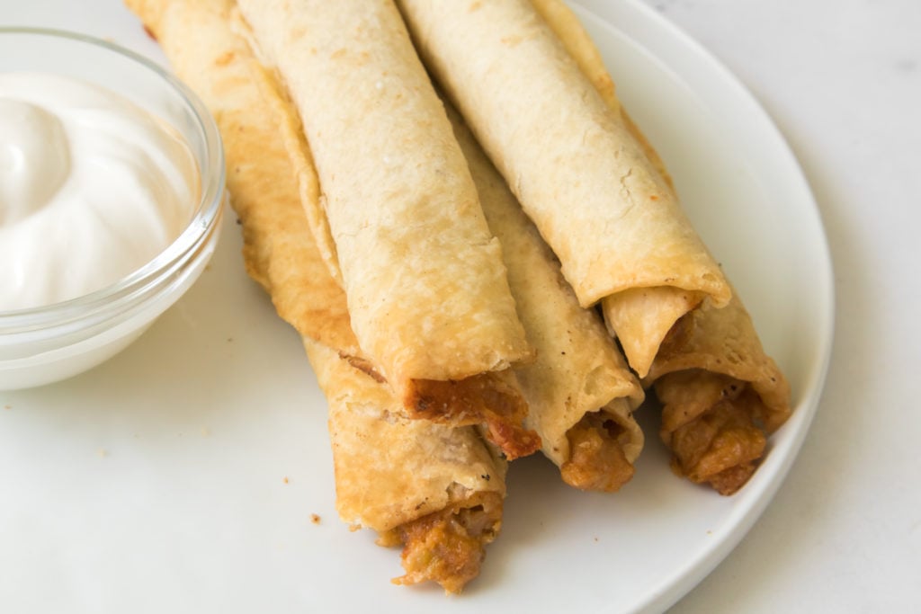 taquitos on a plate