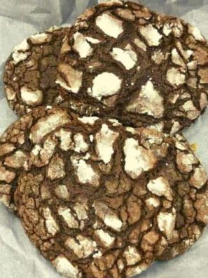 Air Fryer Cake Mix Fudge Crinkle Cookies