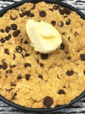 Air Fryer Chocolate Chip Cookie Pizza