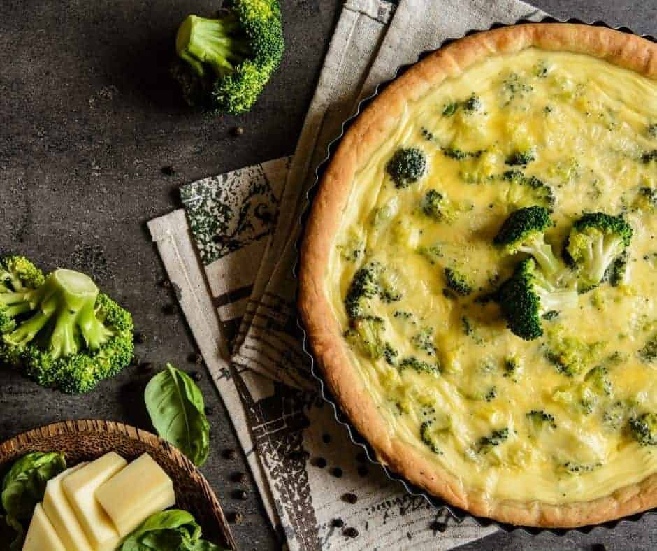 Air Fryer Broccoli and Cheddar Cheese Quiche