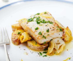 Air Fryer Cod With Creamy Mustard Sauce