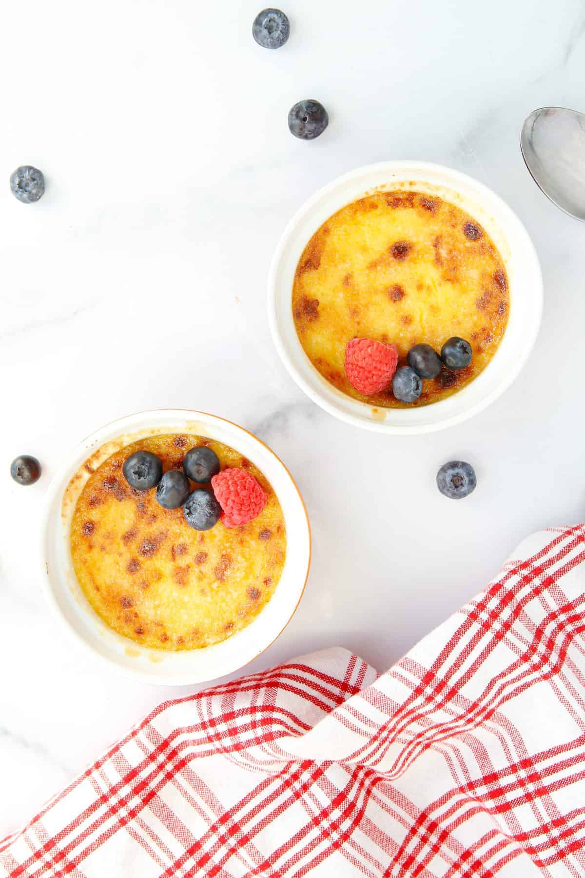 Air Fryer Creme Brulee