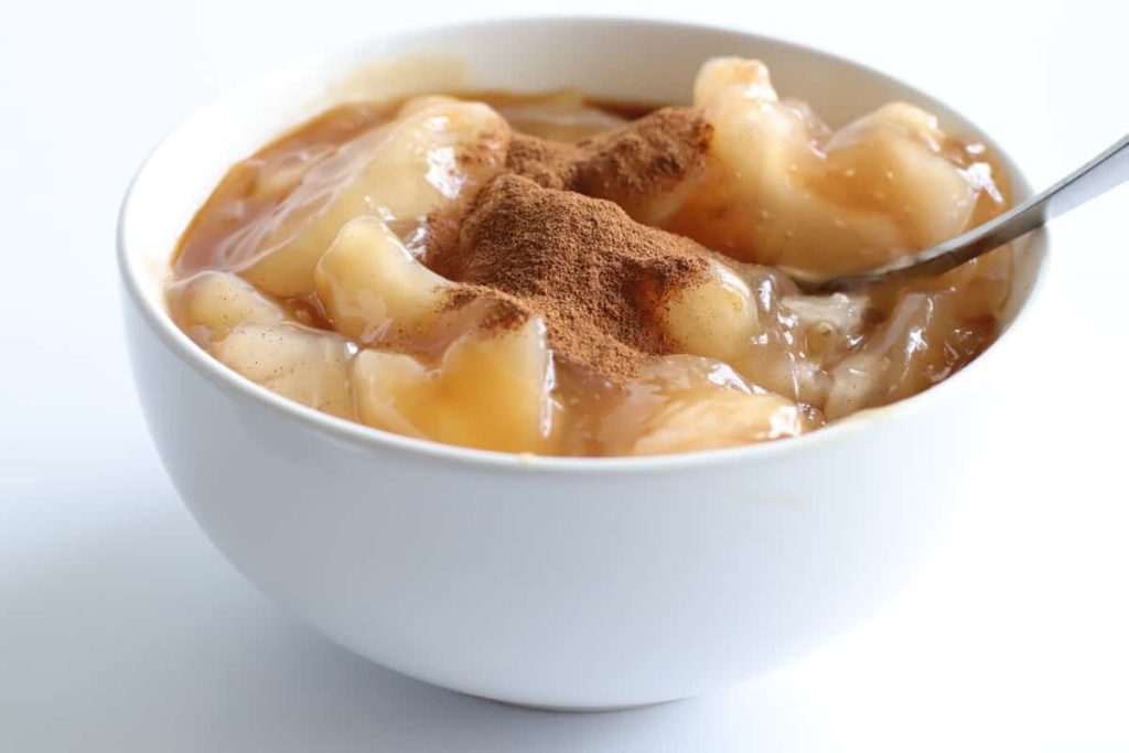 Apple Pie Filling in Bowl