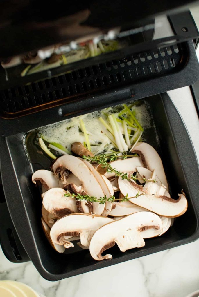 Air Fryer Mushrooms & Thyme Grilled Cheese