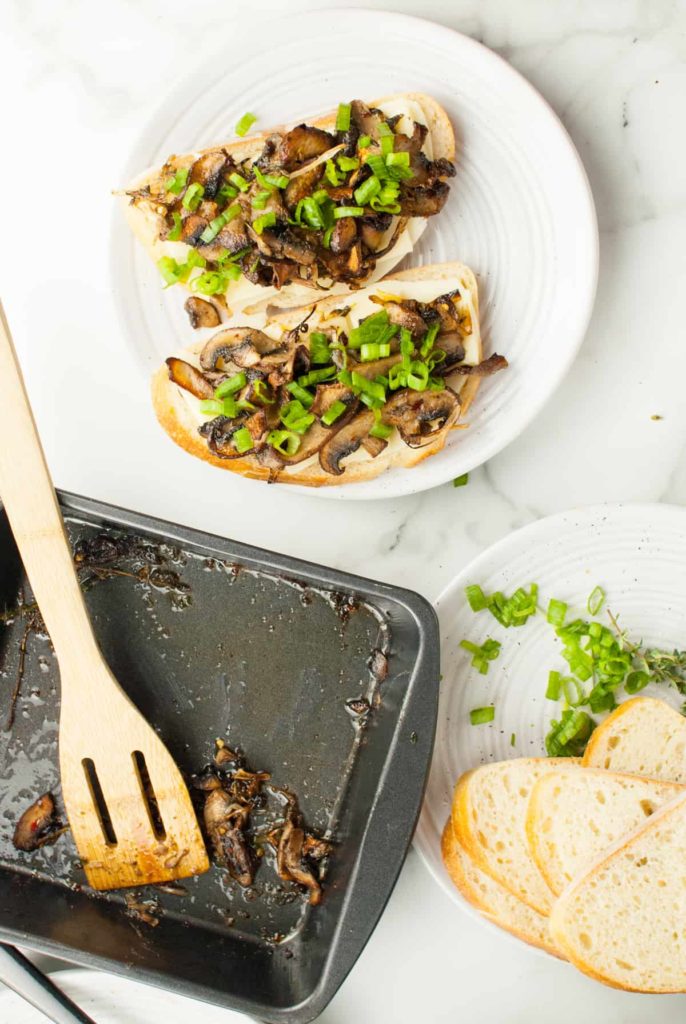 Air Fryer Mushrooms & Thyme Grilled Cheese