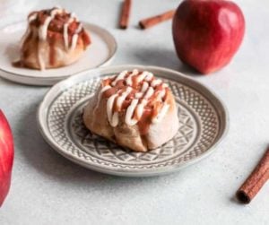 Air Fryer Carmel Apple Cinnamon Rolls
