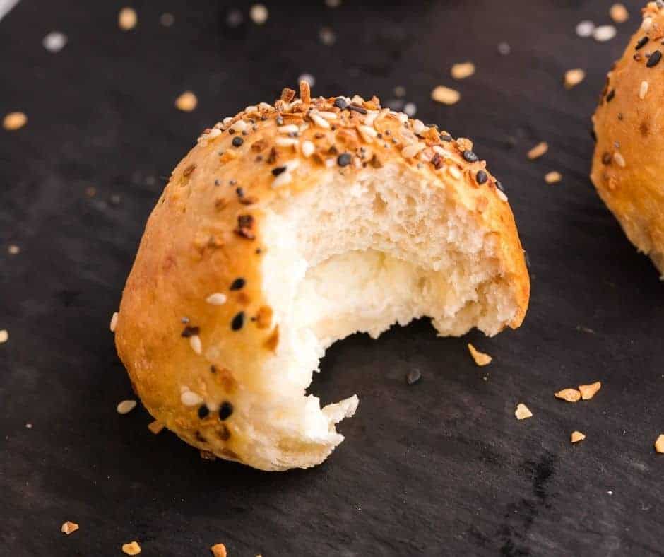 Air Fryer Copycat Dunkin' Donuts Bagel Minis with a perfectly crispy exterior and soft, chewy interior