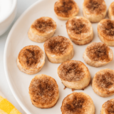 Golden and crispy Air Fryer Fried Bananas served as a sweet dessert.