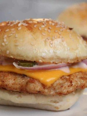 Air Fryer Ground Chicken Burgers