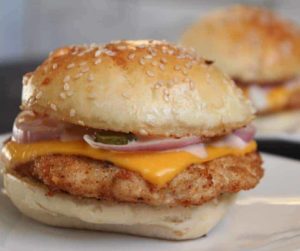Air Fryer Ground Chicken Burgers