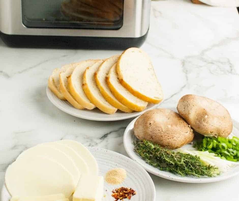 Air Fryer Mushrooms & Thyme Grilled Cheese