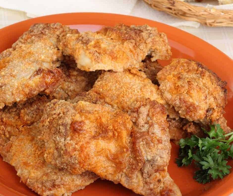 Breaded Chicken Thighs on Plate