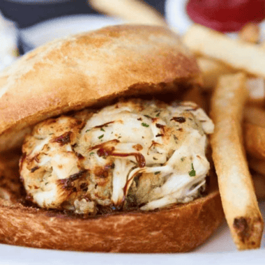 Crispy Air Fryer Crab Cake Sandwiches