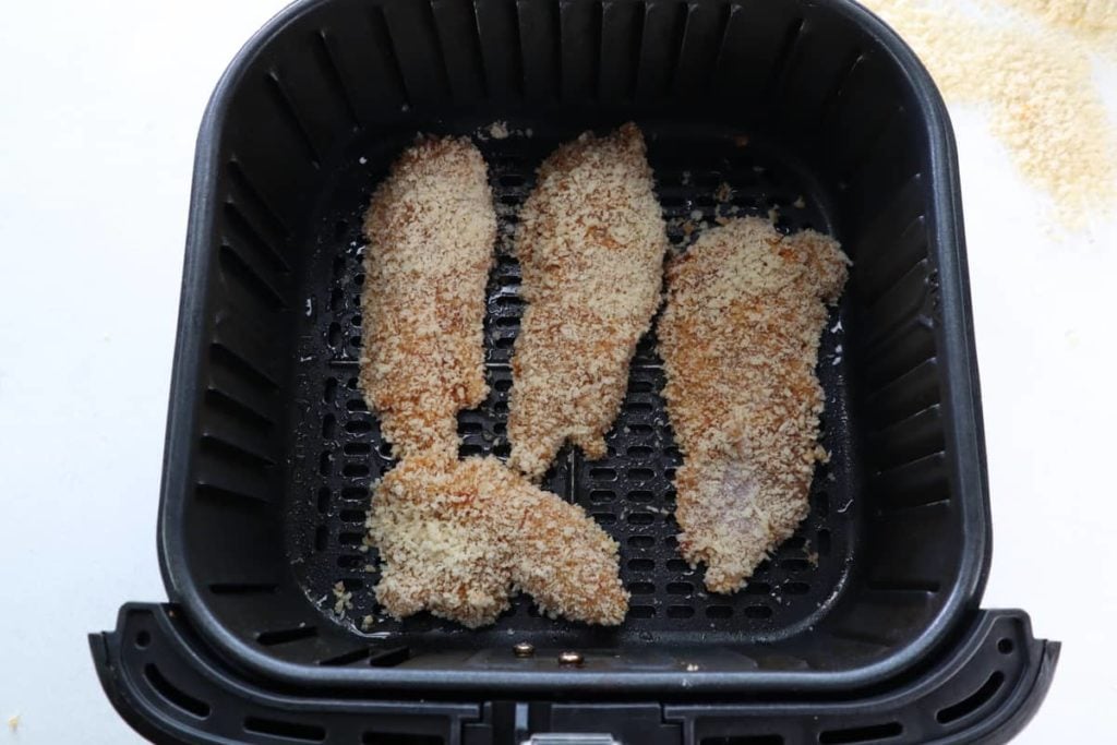 Chicken Tenders in Air Fryer Basket